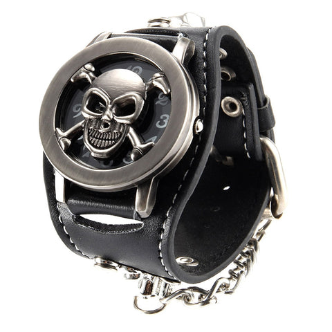 Men Punk Style Quartz Wrist Watch