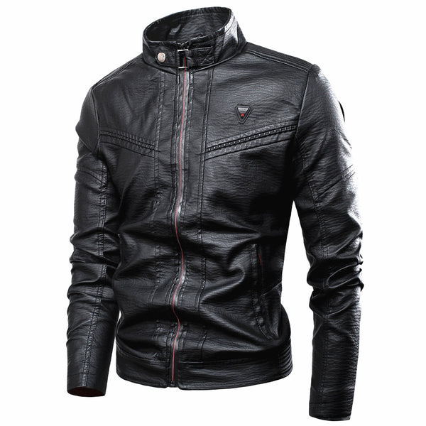 Men Fashion Motor & Biker Faux Leather Jacket