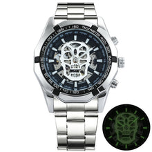 Men Steel Strap Mechanical Skull Watch