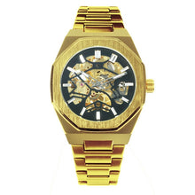 Men Steel Strap Mechanical Skull Watch