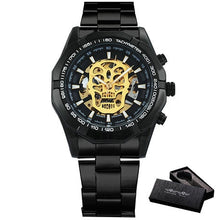 Men Steel Strap Mechanical Skull Watch