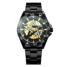 Men Steel Strap Mechanical Skull Watch