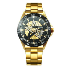 Men Steel Strap Mechanical Skull Watch