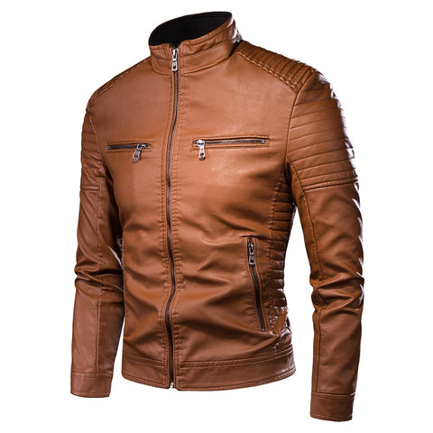 Men Causal Leather Jacket