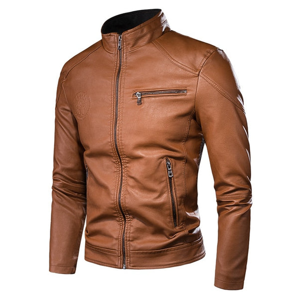 Men Causal Leather Jacket