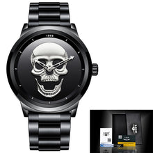 Cool Punk 3D Skull Men Watch