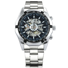 Men Steel Strap Mechanical Skull Watch