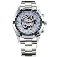 Men Steel Strap Mechanical Skull Watch