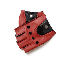 Pure Leather Half Finger Thin Gloves