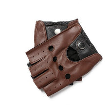 Pure Leather Half Finger Thin Gloves